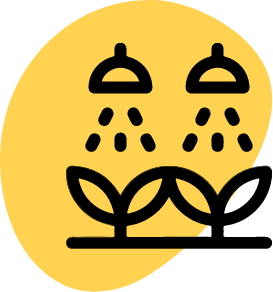 Icono de plantas regadas