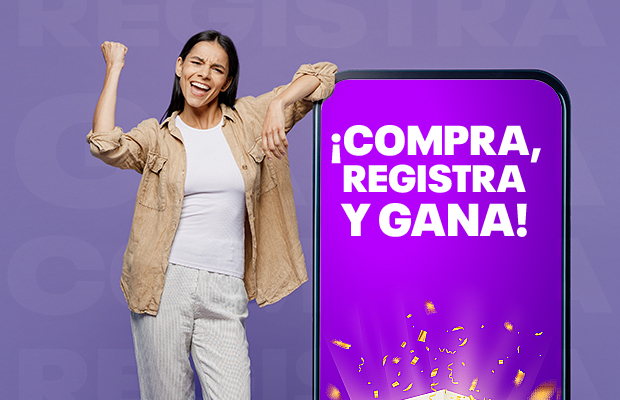 ¡Compra, registra y gana!